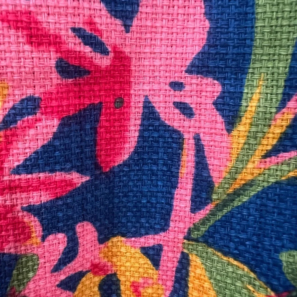J Crew Tropical Floral Print 100% Cotton Dress Women's Size 0 petite